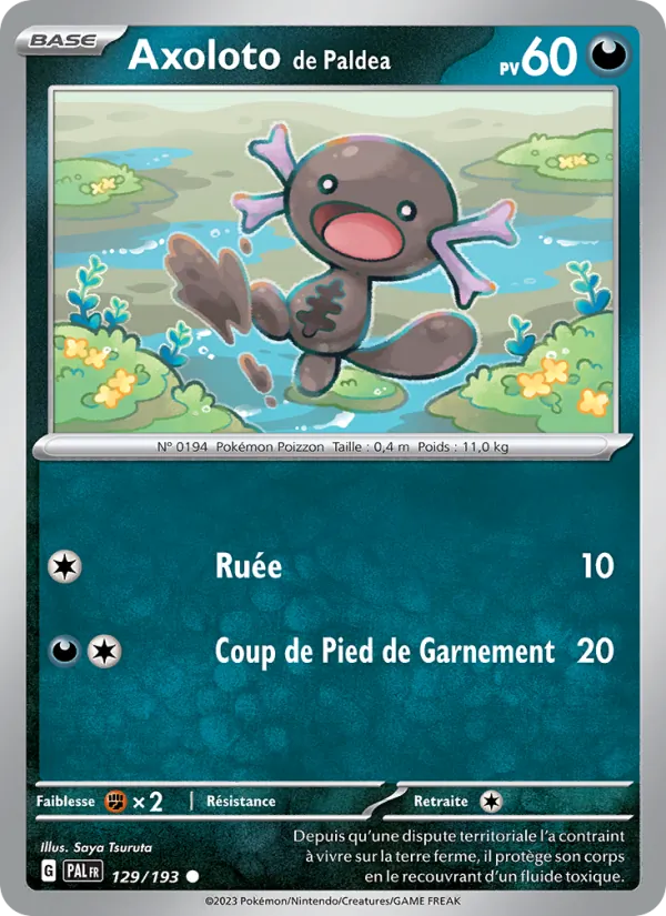 Axoloto de Paldea 129/193 — EV02 – Évolutions à Paldea — Carte Pokémon française