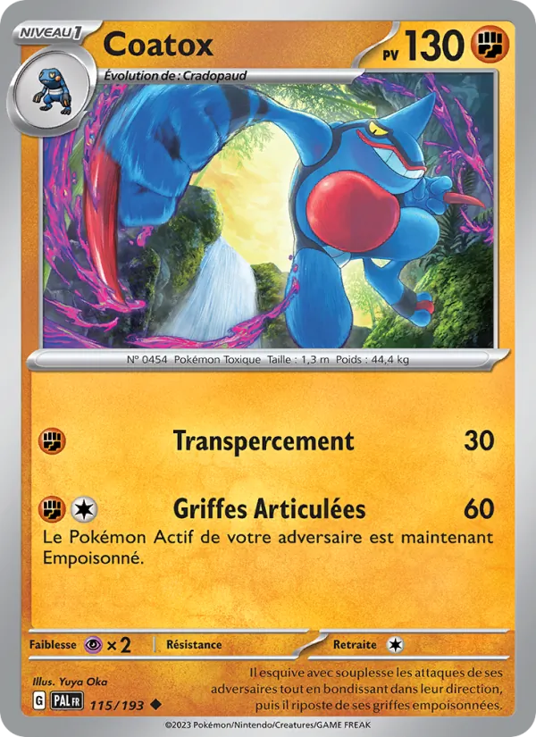 Coatox 115/193 — EV02 – Évolutions à Paldea — Carte Pokémon française