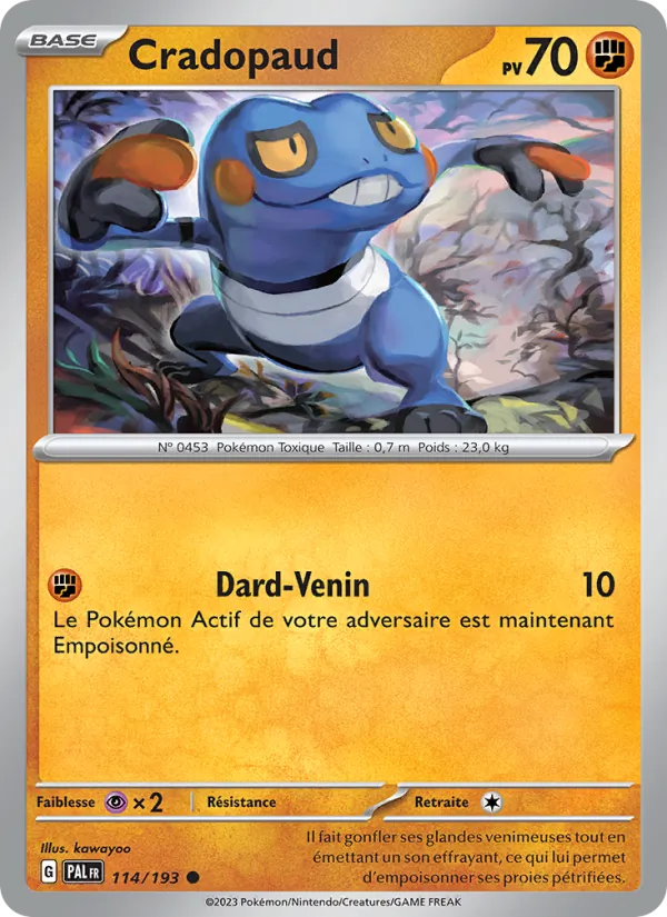 Cradopaud 114/193 — EV02 – Évolutions à Paldea — Carte Pokémon française