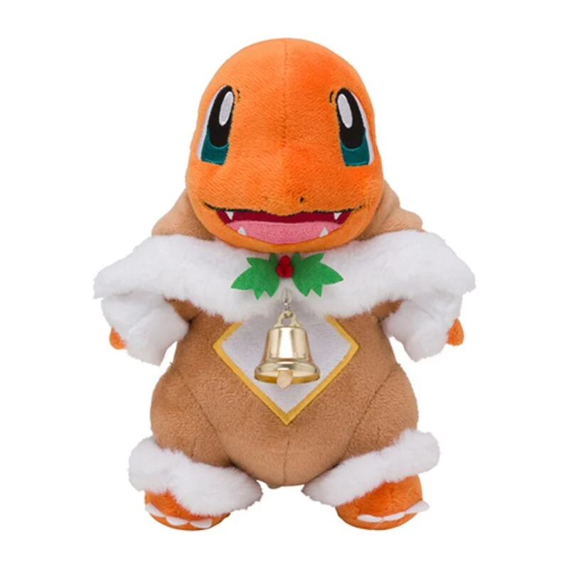 Glumanda Charmander Peluche Cosplay Édition de Noël (environ 24 cm)