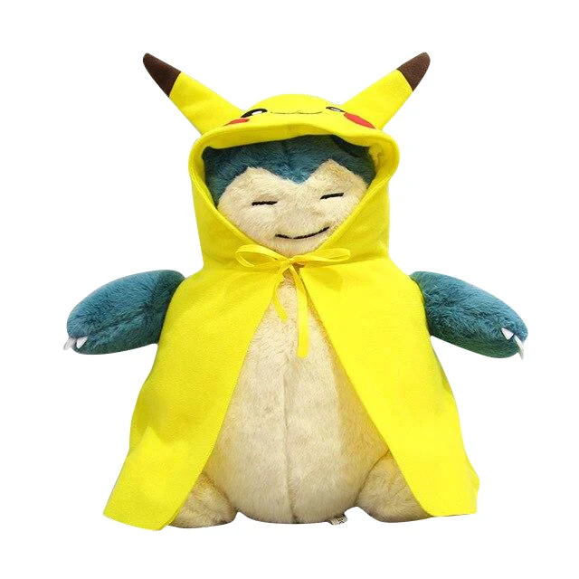 Relaxo Snorlax cosplay en peluche Évoli ou Pikachu (environ 30 cm)