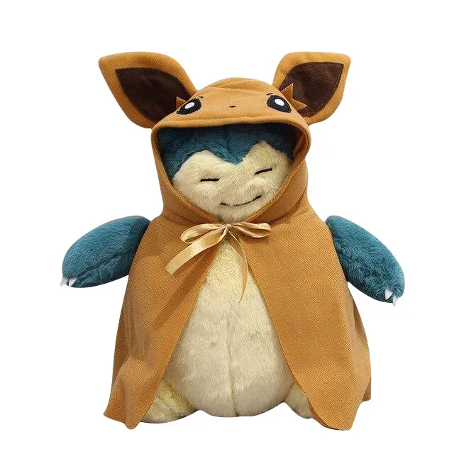 Relaxo Snorlax cosplay en peluche Évoli ou Pikachu (environ 30 cm)