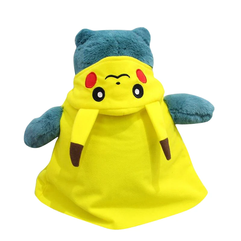 Relaxo Snorlax cosplay en peluche Évoli ou Pikachu (environ 30 cm)