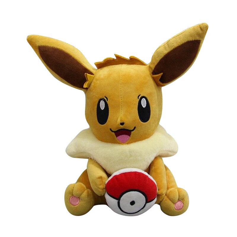 Évoli Évoli avec Pokémon Peluche Pokeball (environ 28 cm)