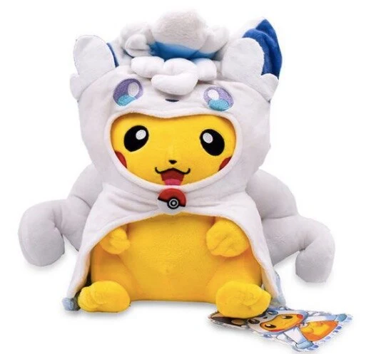 Pikachu cosplay comme feu ou glace Goupix peluches (env. 30cm)