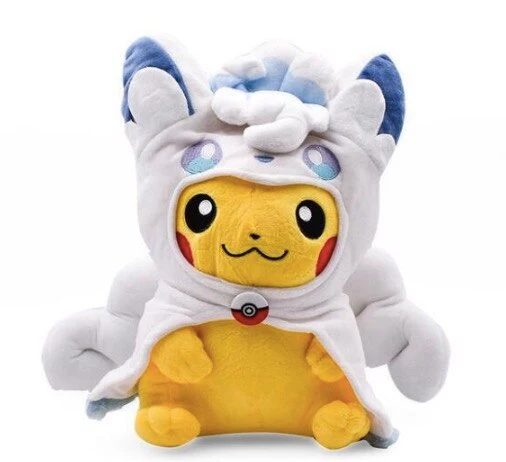 Pikachu cosplay comme feu ou glace Goupix peluches (env. 30cm)