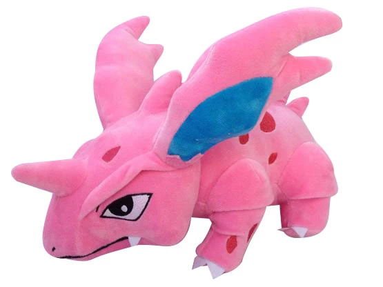 Peluche Nidorina Pokemon (env. 30cm) bleu ou rose