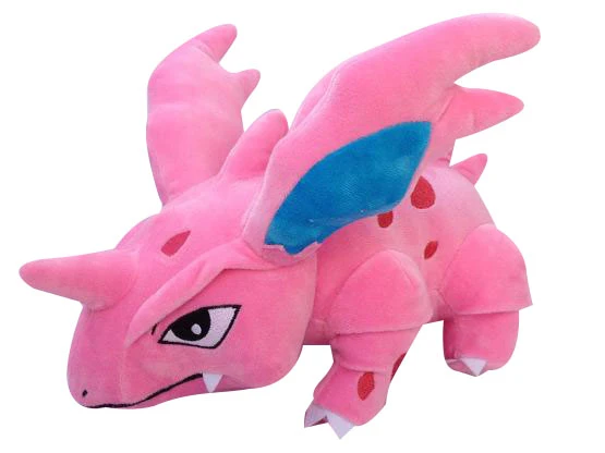 Peluche Nidorina Pokemon (env. 30cm) bleu ou rose