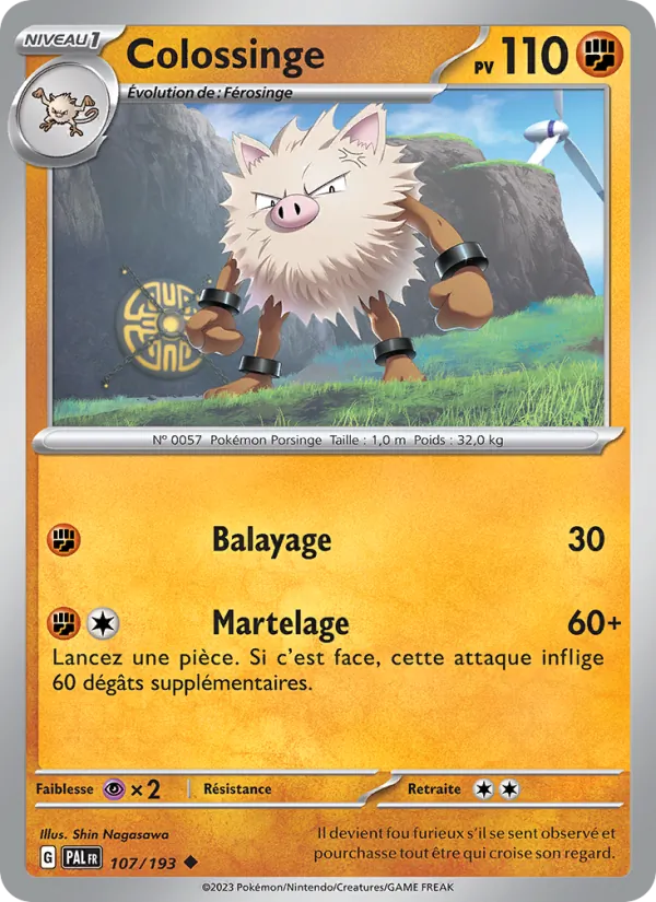 Colossinge 107/193 — EV02 – Évolutions à Paldea — Carte Pokémon française