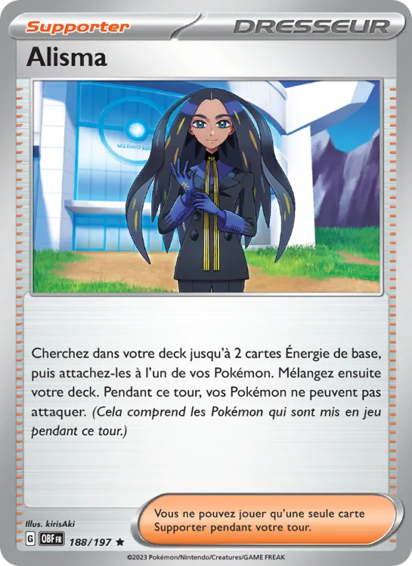 Alisma 188/197 — EV03 – Flammes Obsidiennes — Carte Pokémon française