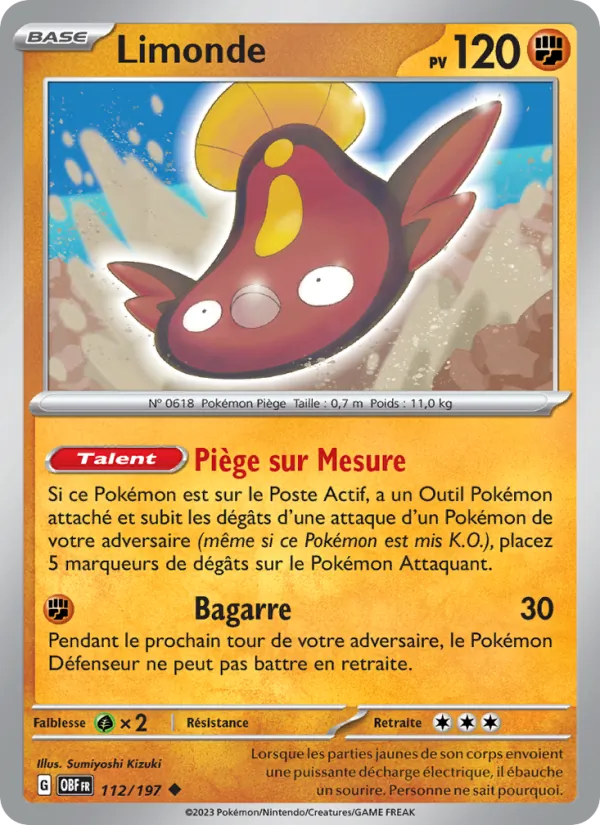 Limonde 112/197 — EV03 – Flammes Obsidiennes — Carte Pokémon française