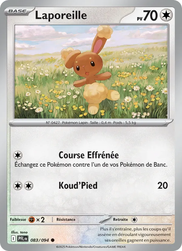 Laporeille 83/94 — ME02 – Flammes Fantasmagoriques — Carte Pokémon française