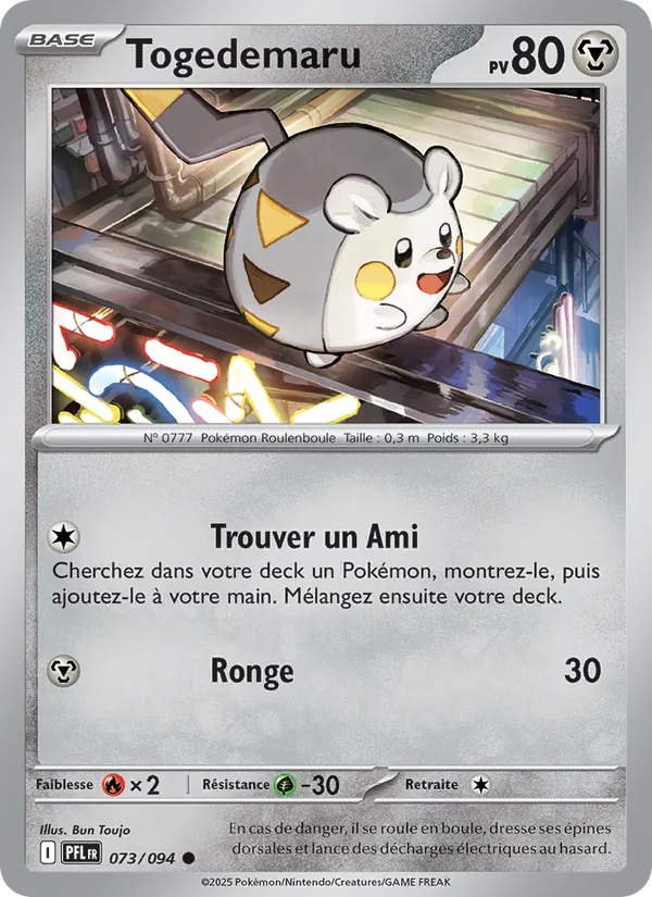 Togedemaru 73/94 — ME02 – Flammes Fantasmagoriques — Carte Pokémon française