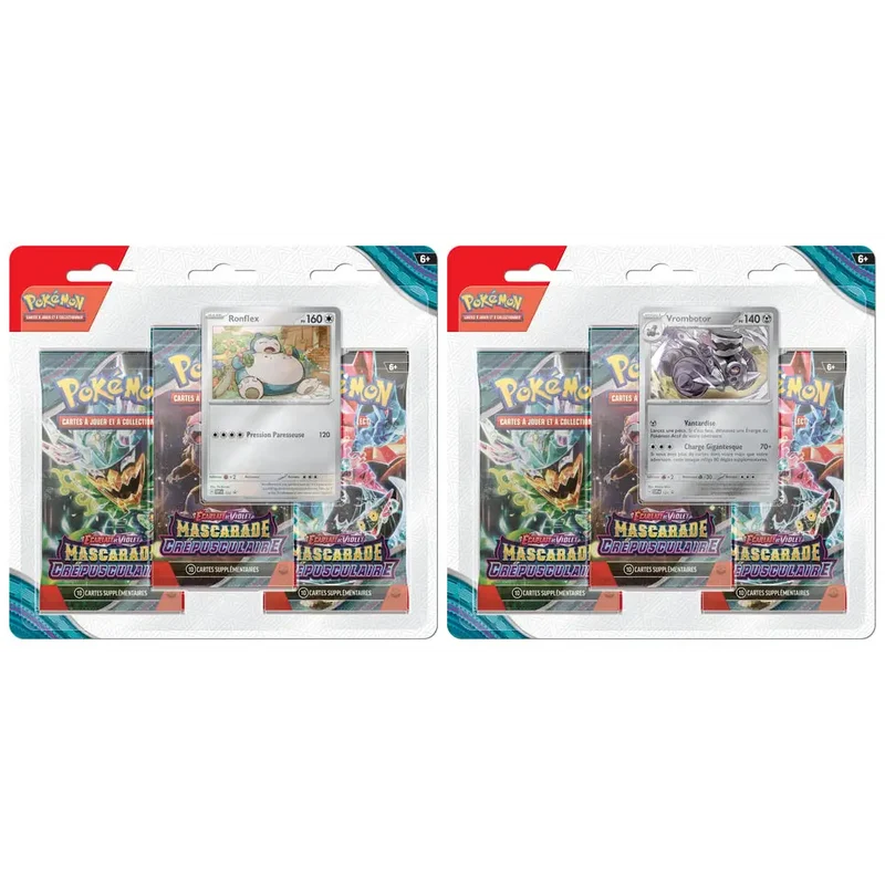 Tripack Pokémon EV06 Écarlate Et Violet Mascarade Crépusculaire EV6 - FR