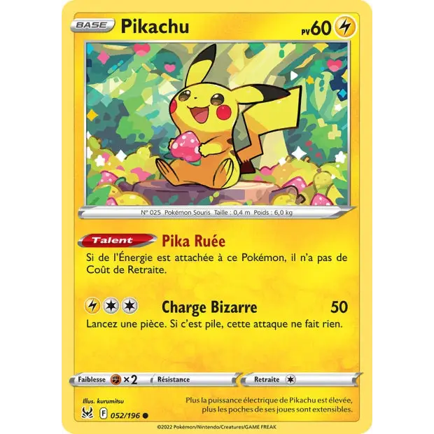 Pikachu - EB Origine Perdue - 52/196