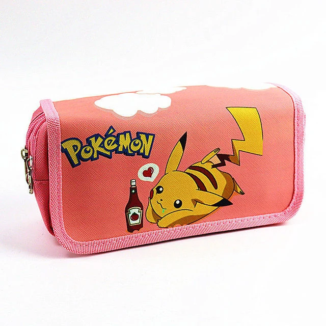 Trousse ou sac à crayons dans de nombreux motifs Pokemon différents