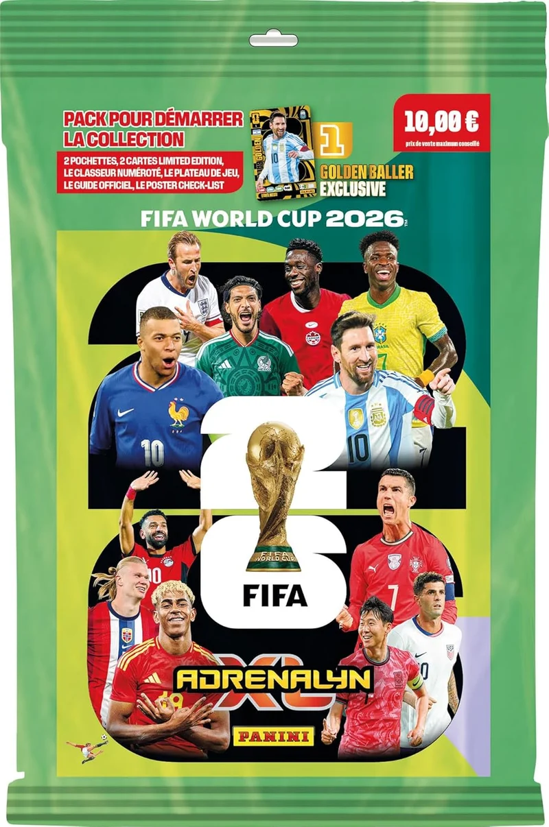 Panini Coupe du Monde FIFA 2026 - Trading Cards pack de démarrage (classeur + terrain + magazine)