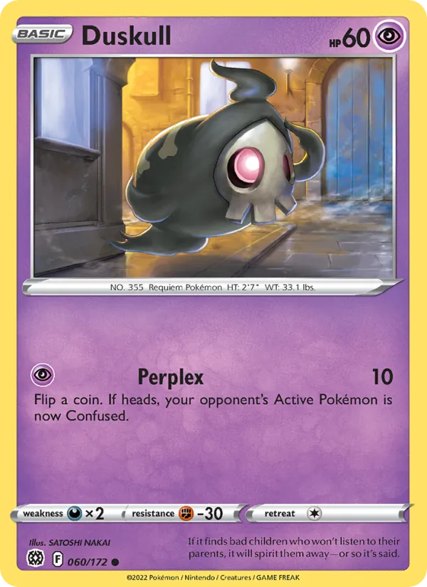 Skelénox 60/172 — SWSH9 – Brilliant Stars — Carte Pokémon anglaise