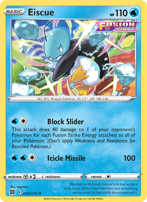 Bekaglaçon 44/172 — SWSH9 – Brilliant Stars — Carte Pokémon anglaise