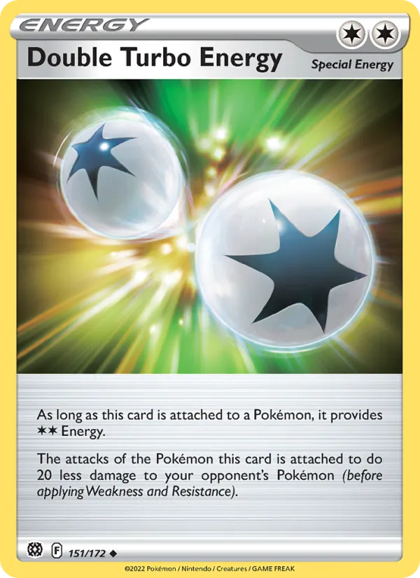 Énergie Double Turbo 151/172 — SWSH9 – Brilliant Stars — Carte Pokémon anglaise