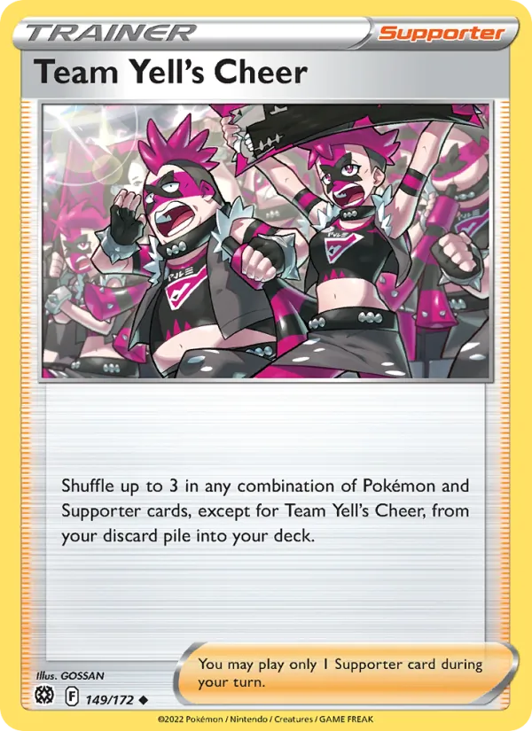 Encouragement de la Team Yell 149/172 — SWSH9 – Brilliant Stars — Carte Pokémon anglaise