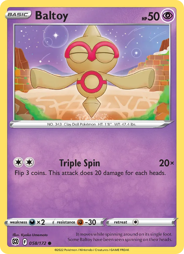Balbuto 58/172 — SWSH9 – Brilliant Stars — Carte Pokémon anglaise
