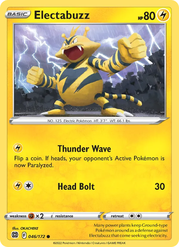 Élektek 46/172 — SWSH9 – Brilliant Stars — Carte Pokémon anglaise