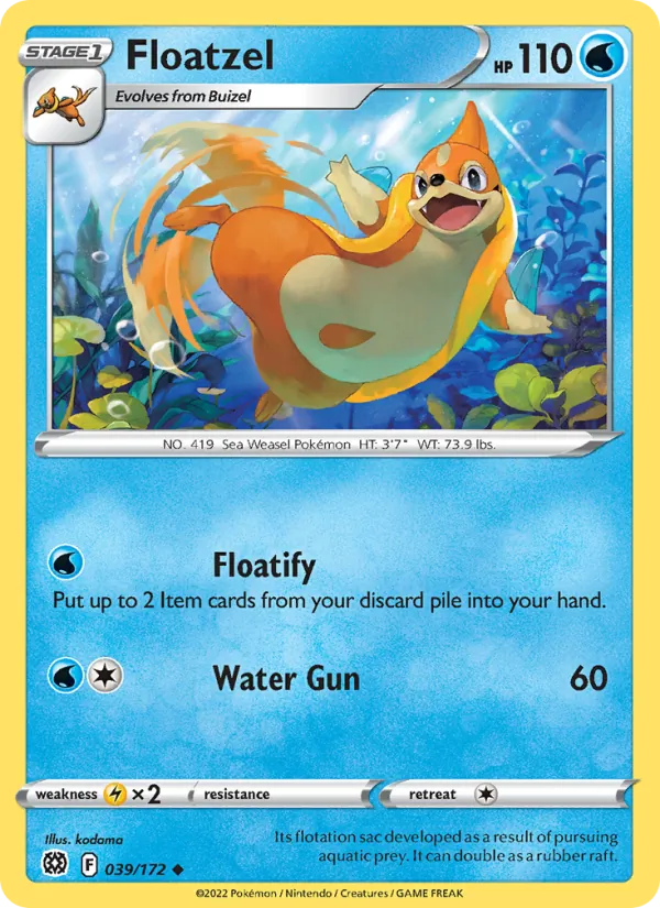 Mustéflott 39/172 — SWSH9 – Brilliant Stars — Carte Pokémon anglaise