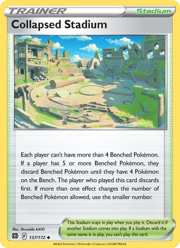 Stade en Ruines 137/172 — SWSH9 – Brilliant Stars — Carte Pokémon anglaise