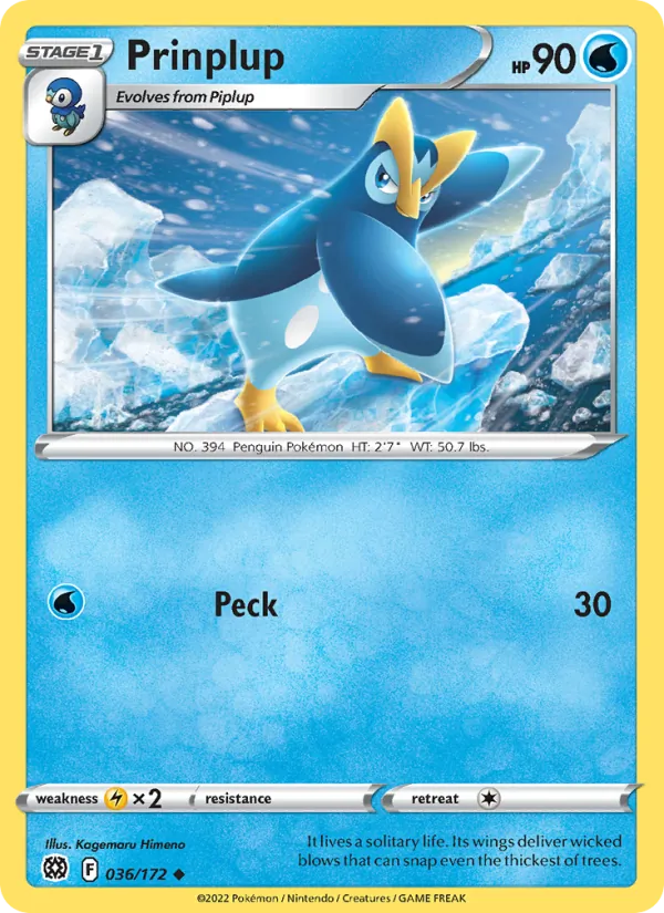 Prinplouf 36/172 — SWSH9 – Brilliant Stars — Carte Pokémon anglaise