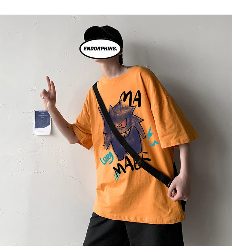 T-shirt oversize cool avec imprimé Pokémon Gengar