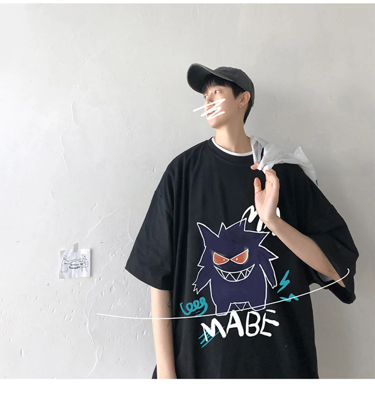 T-shirt oversize cool avec imprimé Pokémon Gengar