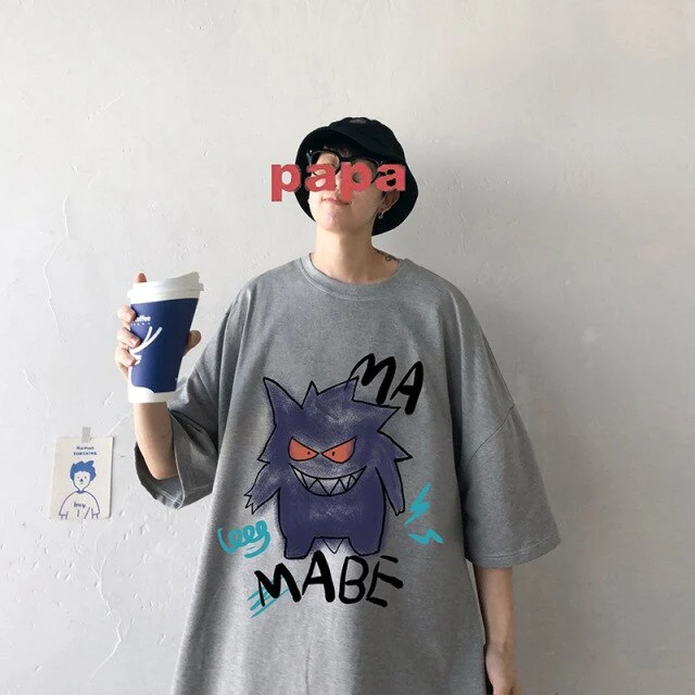 T-shirt oversize cool avec imprimé Pokémon Gengar