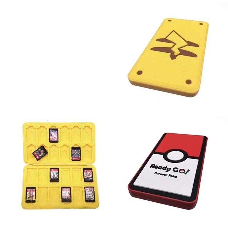 Housse de protection pour 24 jeux Switch au design Pokemon