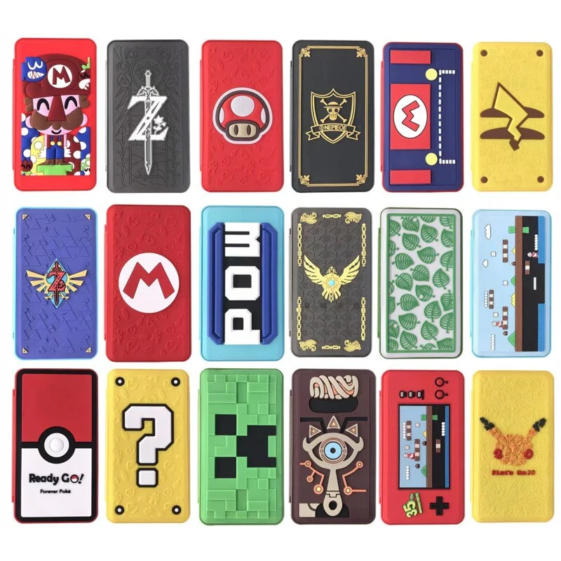 Housse de protection pour 24 jeux Switch au design Pokemon