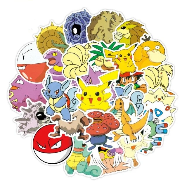 Autocollants Pokémon - 50 ou 100 pièces