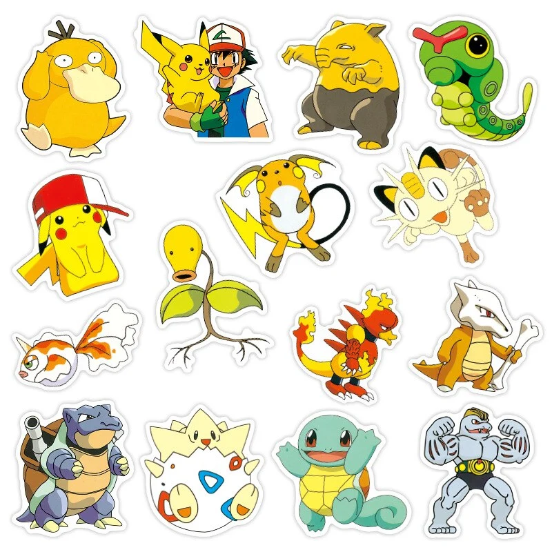 Autocollants Pokémon - 50 ou 100 pièces