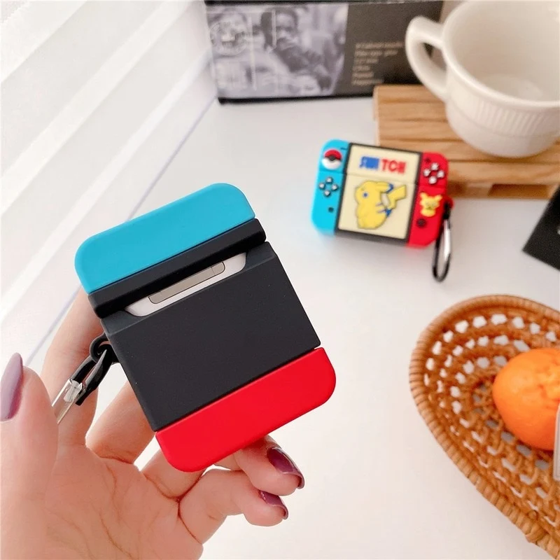 Coque de protection style Nintendo Switch pour écouteurs Apple AirPods 1, 2, 3 et Pro