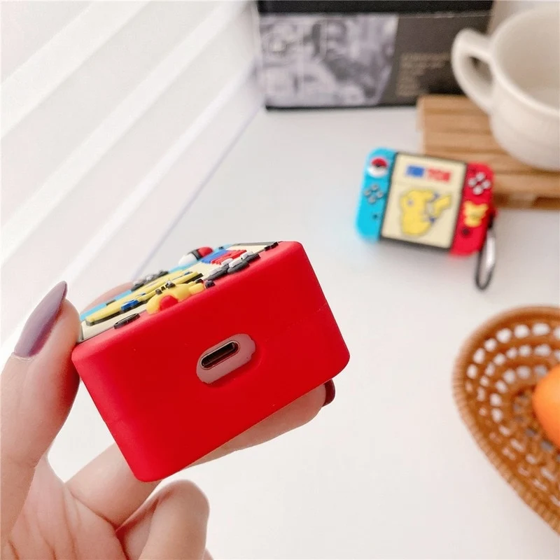 Coque de protection style Nintendo Switch pour écouteurs Apple AirPods 1, 2, 3 et Pro