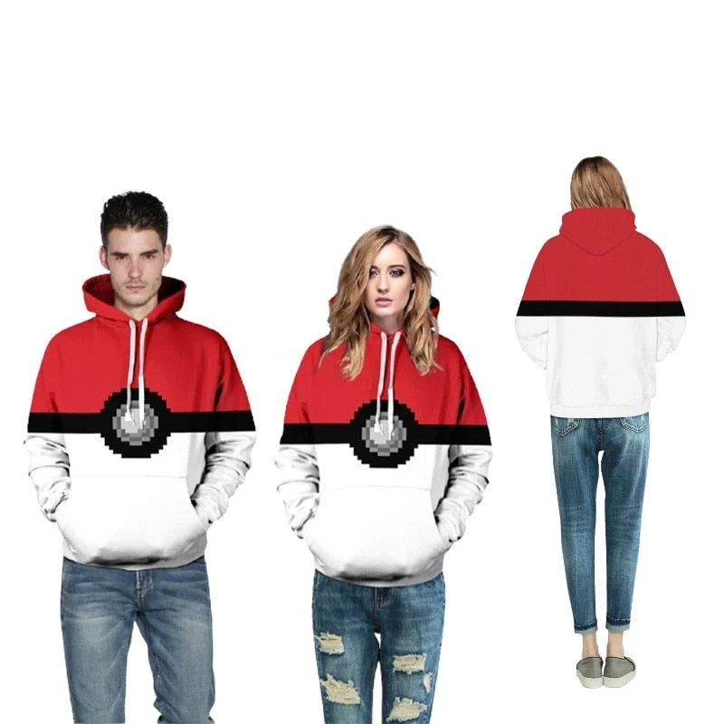 Sweat à capuche Pokémon Pokéball pour homme et femme