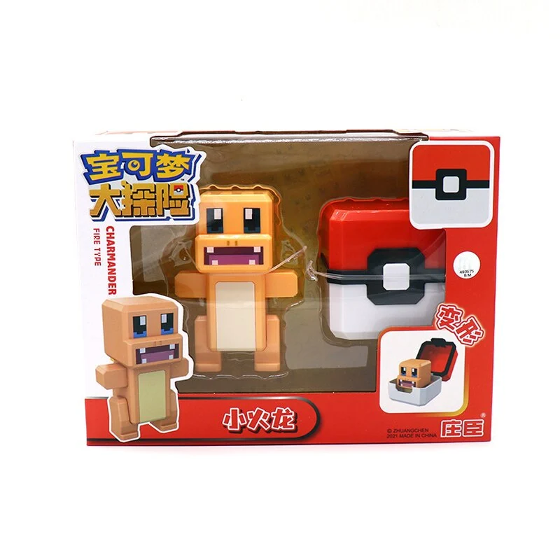 Figurines et balles Pokémon au look pixel