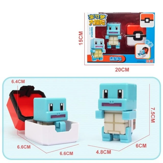 Figurines et balles Pokémon au look pixel