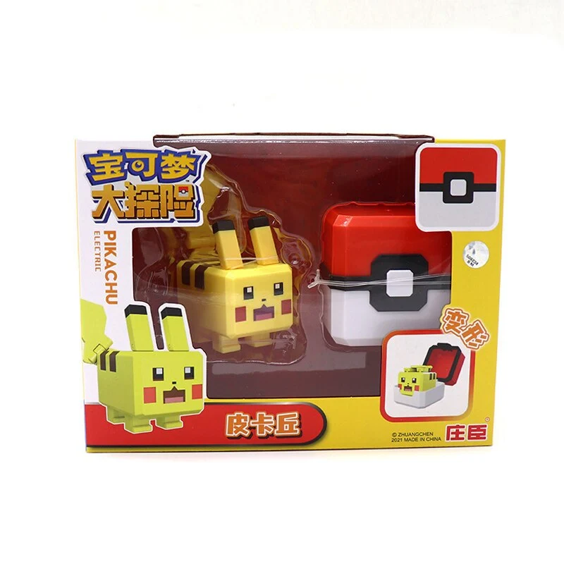 Figurines et balles Pokémon au look pixel