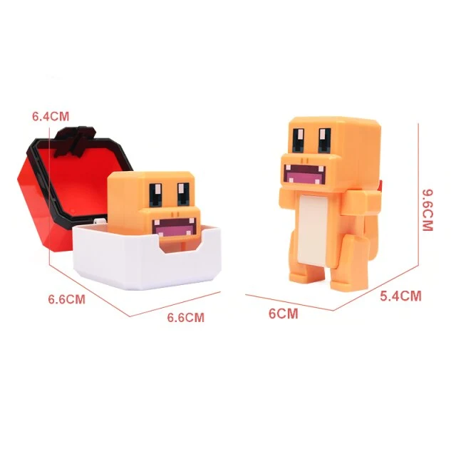 Figurines et balles Pokémon au look pixel