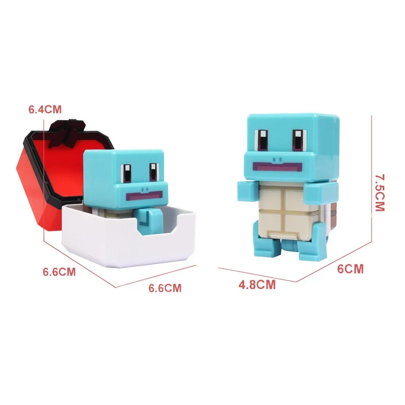 Figurines et balles Pokémon au look pixel