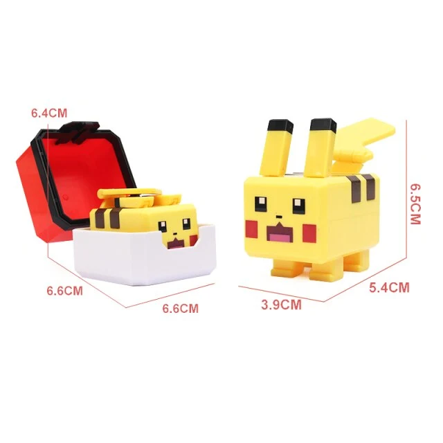 Figurines et balles Pokémon au look pixel