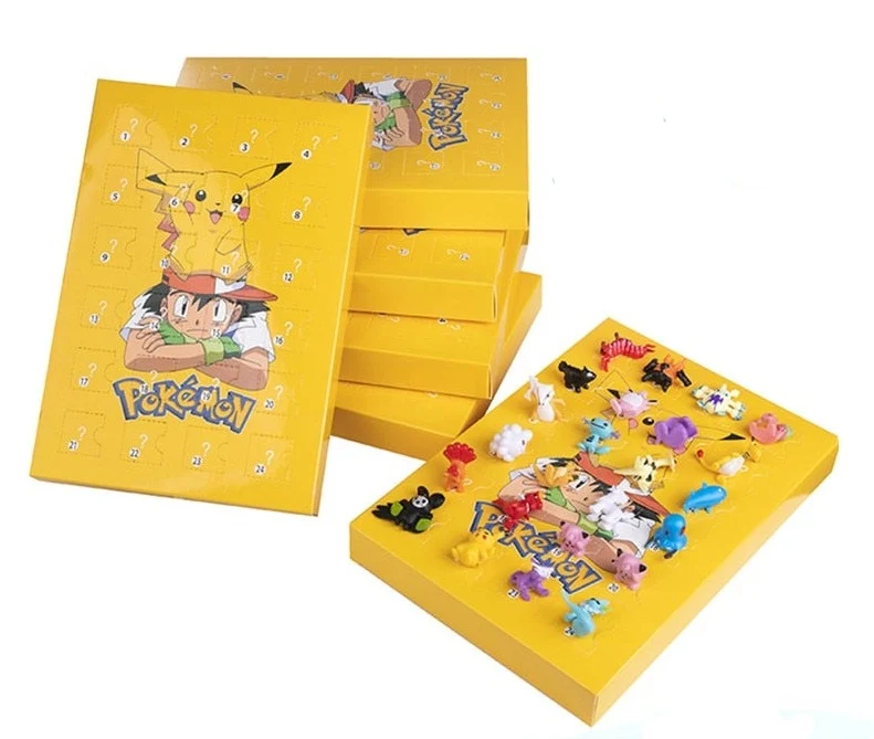 24 figurines Pokémon différentes dans une boîte calendrier de l'avent