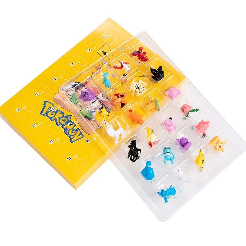 24 figurines Pokémon différentes dans une boîte calendrier de l'avent
