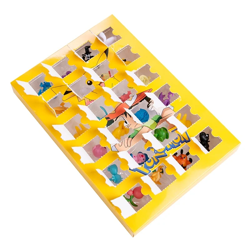 24 figurines Pokémon différentes dans une boîte calendrier de l'avent