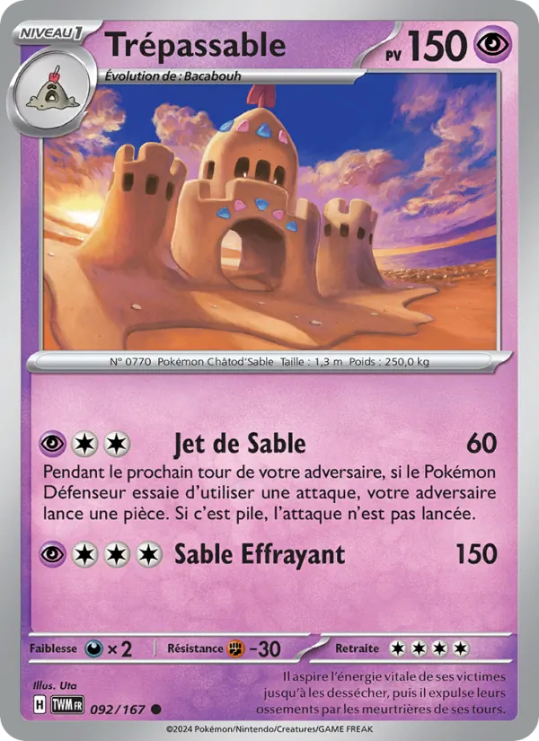 Trépassable 92/167 — EV06 – Mascarade Crépusculaire — Carte Pokémon française